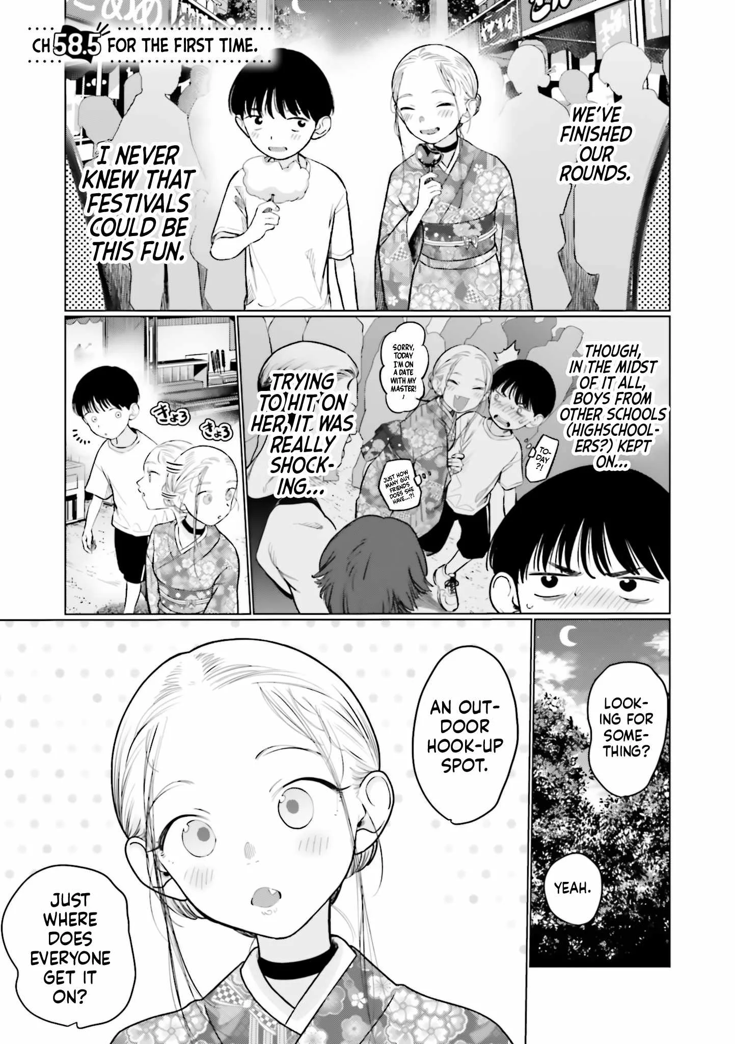 Sasha and Her Otaku Classmate Chapter 58.5 page 1