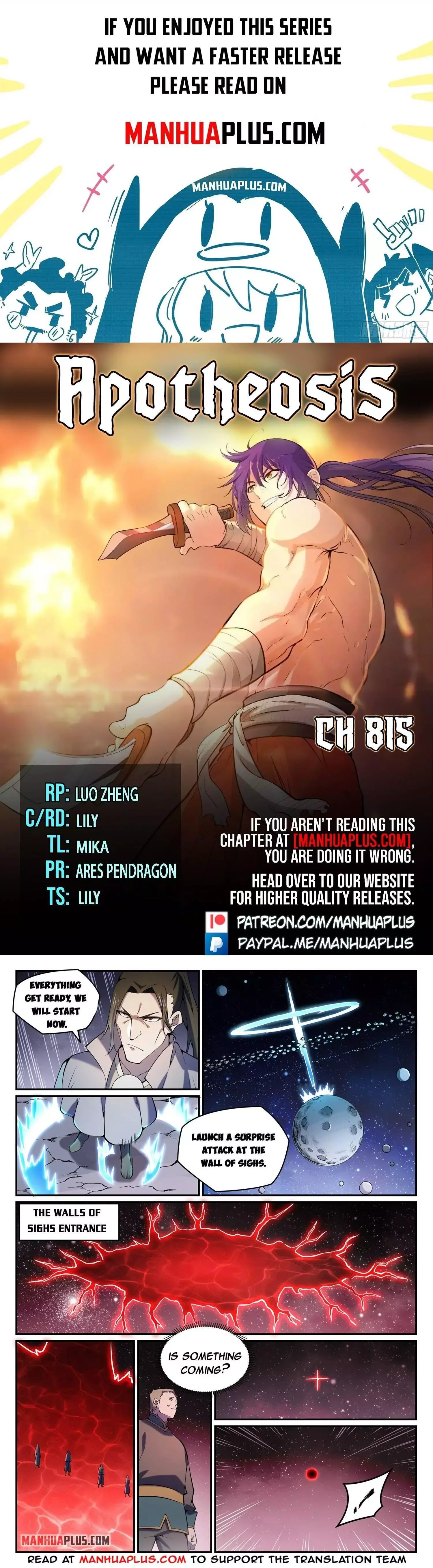 Apotheosis Chapter 815 page 1