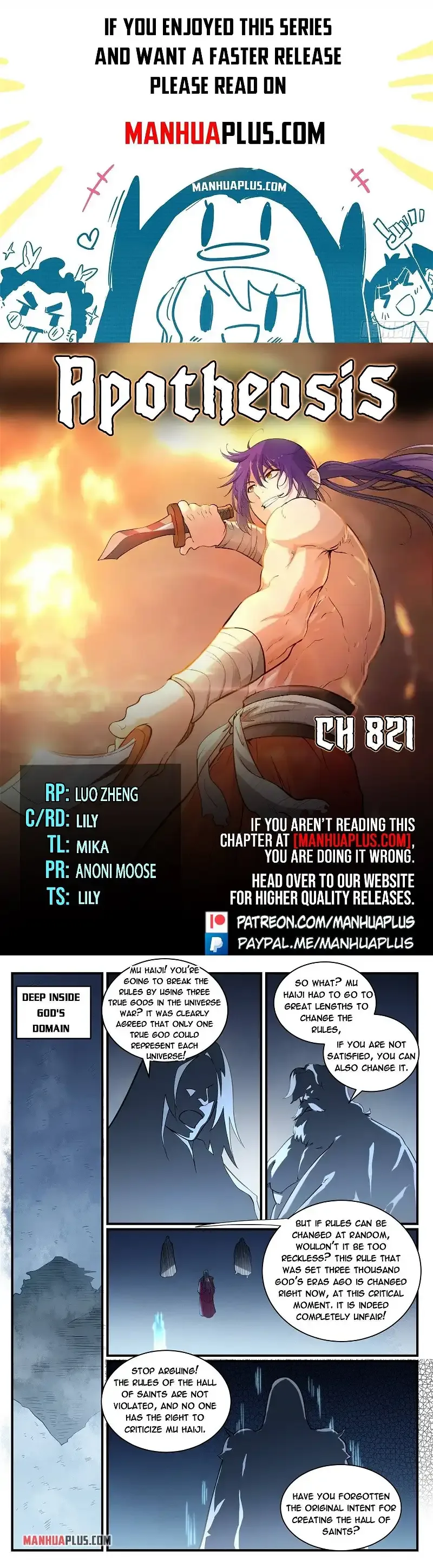 Apotheosis Chapter 821 page 1
