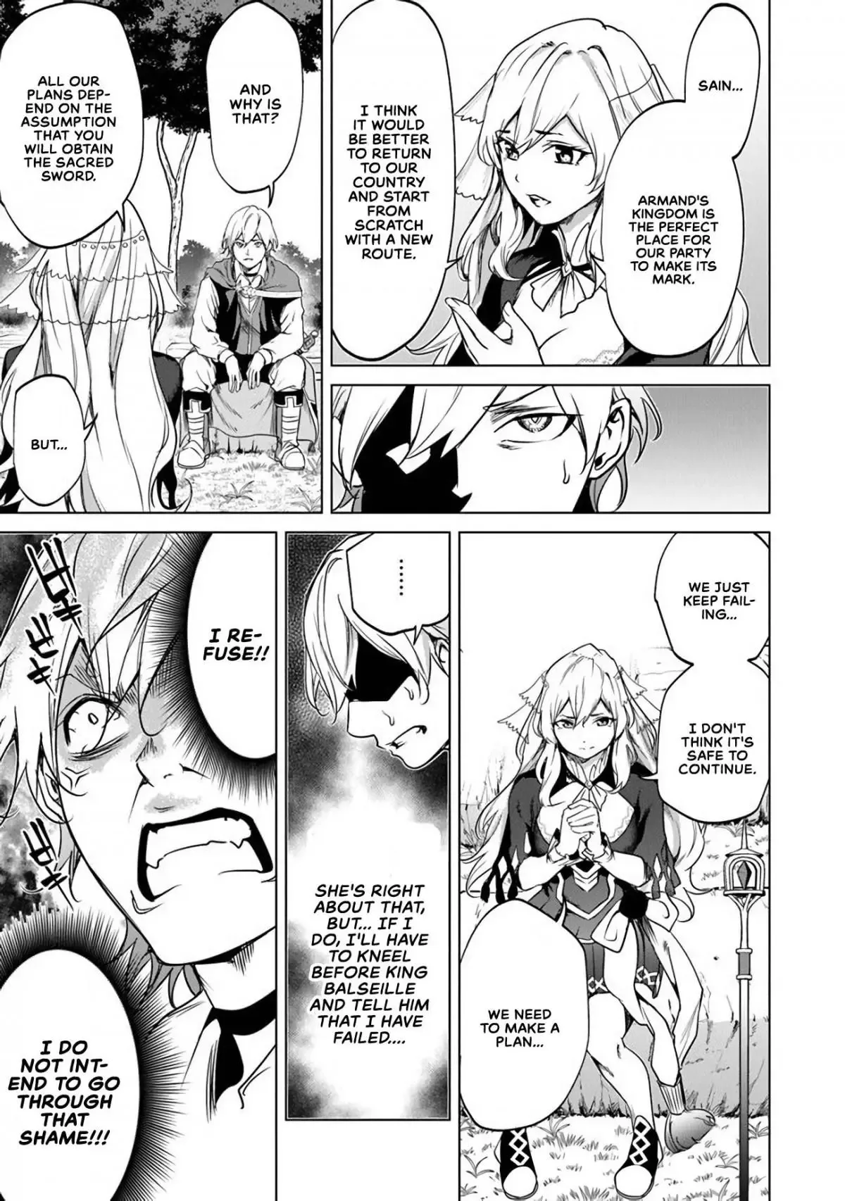 a warrior exiled by the hero and his lover Chapter 9 page 24
