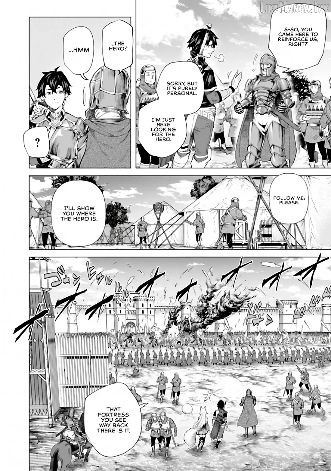 a warrior exiled by the hero and his lover Chapter 46 page 4