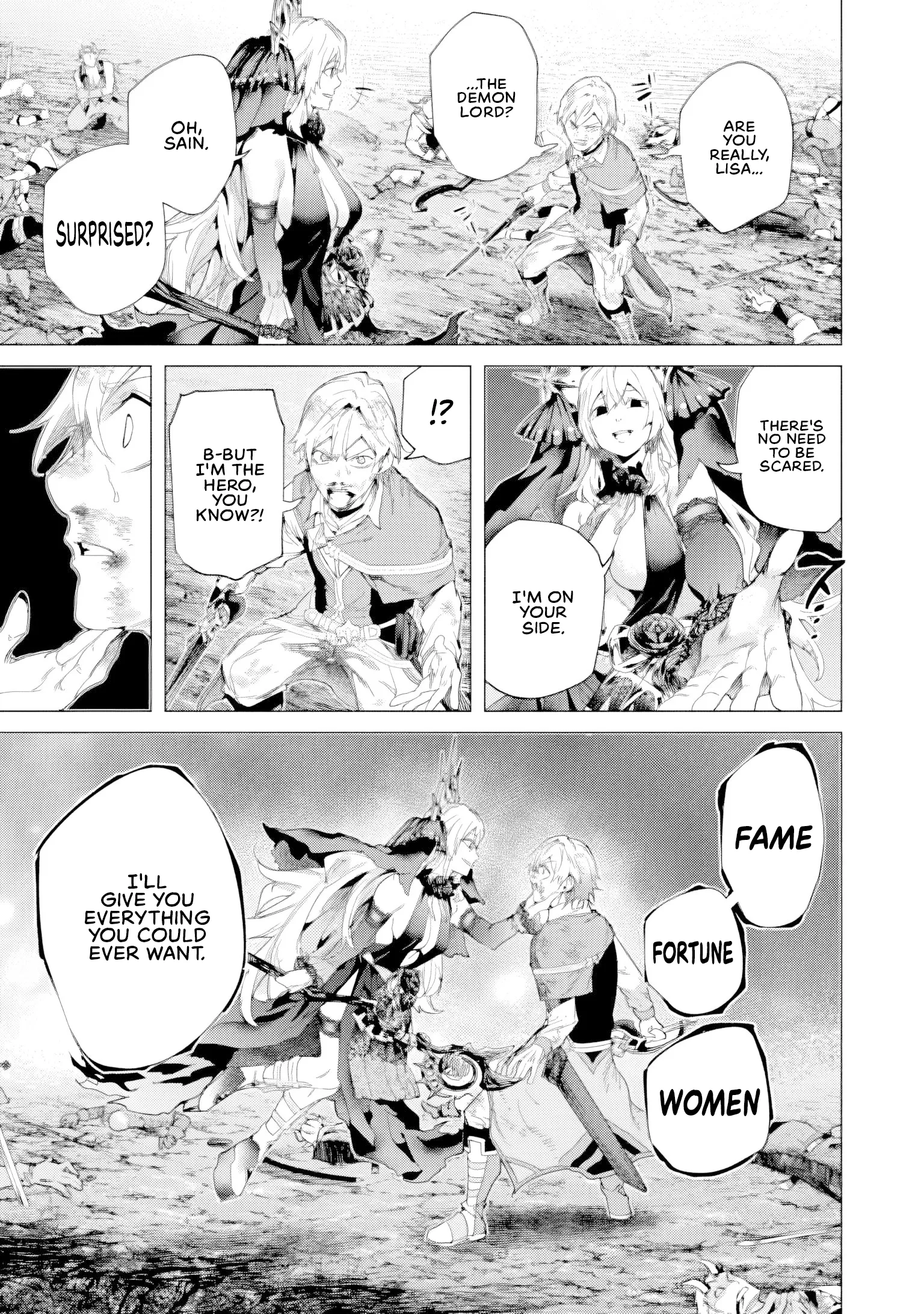 a warrior exiled by the hero and his lover Chapter 49 page 4