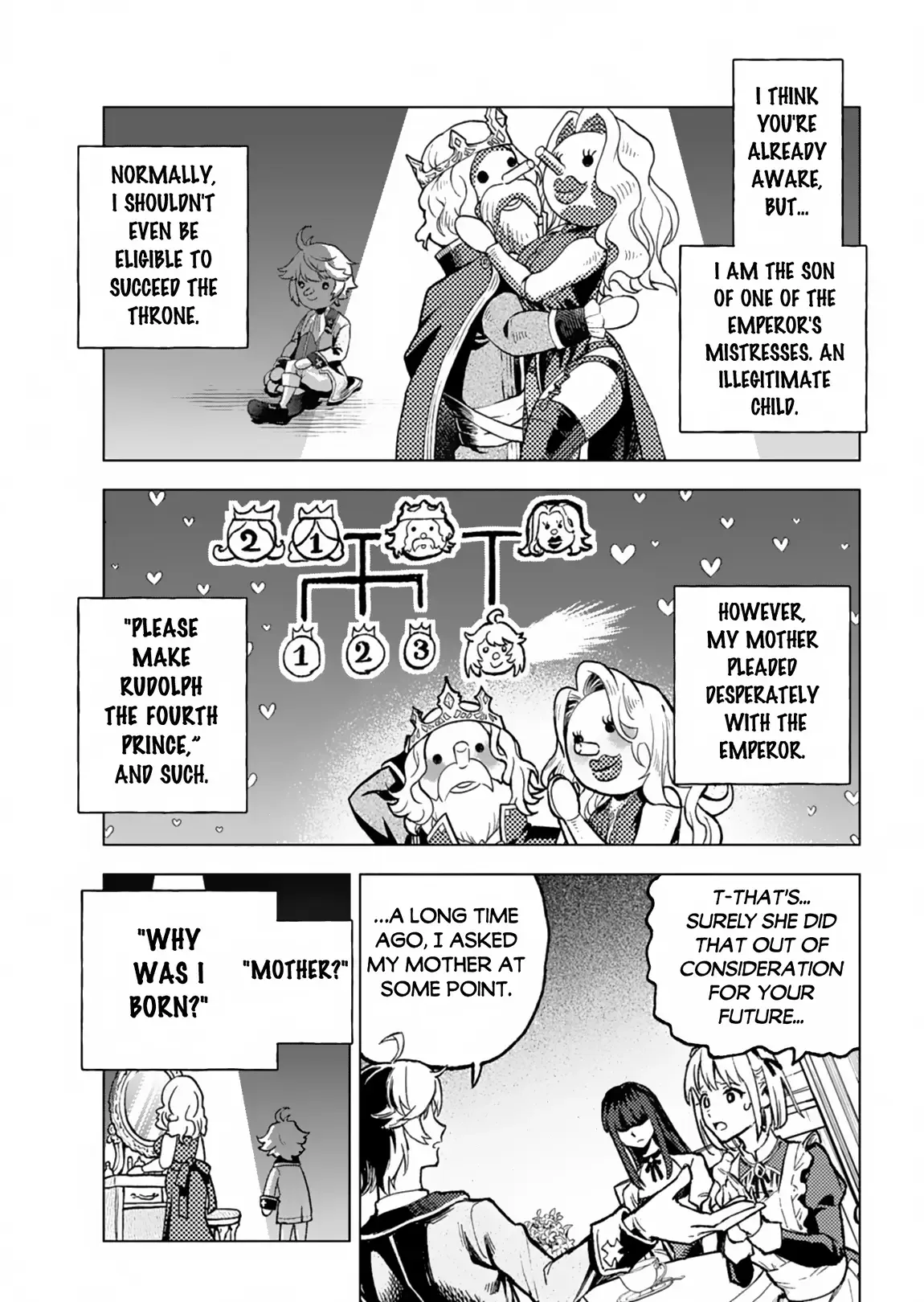 Tada no Murabito no Boku ga, Sanbyakunen Mae no Boukun Ouji ni Tensei Shiteshimaimashita: Zensei no Chishiki de Ansatsu Flag o Kaihi Shite, Odayaka ni Ikinokorimasu Chapter 2 page 23