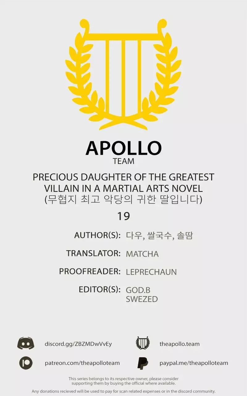 I am the Precious Daughter of the Greatest Villain in the Fantasy World Chapter 19 page 1