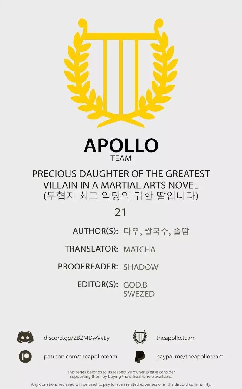 I am the Precious Daughter of the Greatest Villain in the Fantasy World Chapter 21 page 1