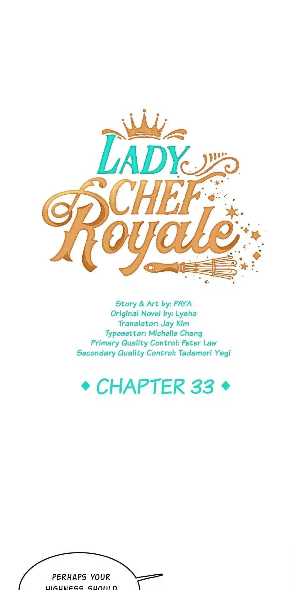 The Young Lady is A Royal Chef Chapter 33 page 1