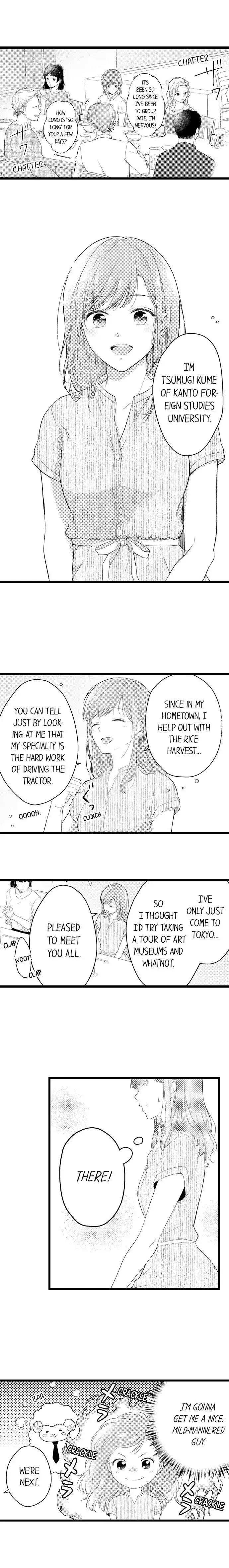 3-Byogo, Yaju.~ Goukon de Sumi ni Ita Kare wa Midarana Nikushoku Deshita Chapter 1 page 2