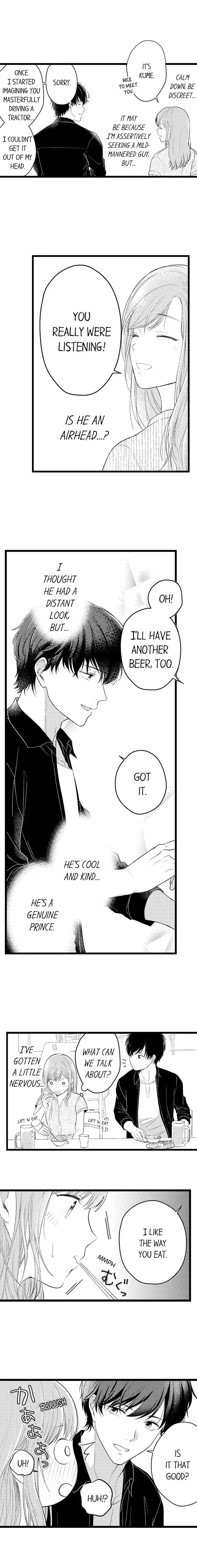3-Byogo, Yaju.~ Goukon de Sumi ni Ita Kare wa Midarana Nikushoku Deshita Chapter 1 page 8