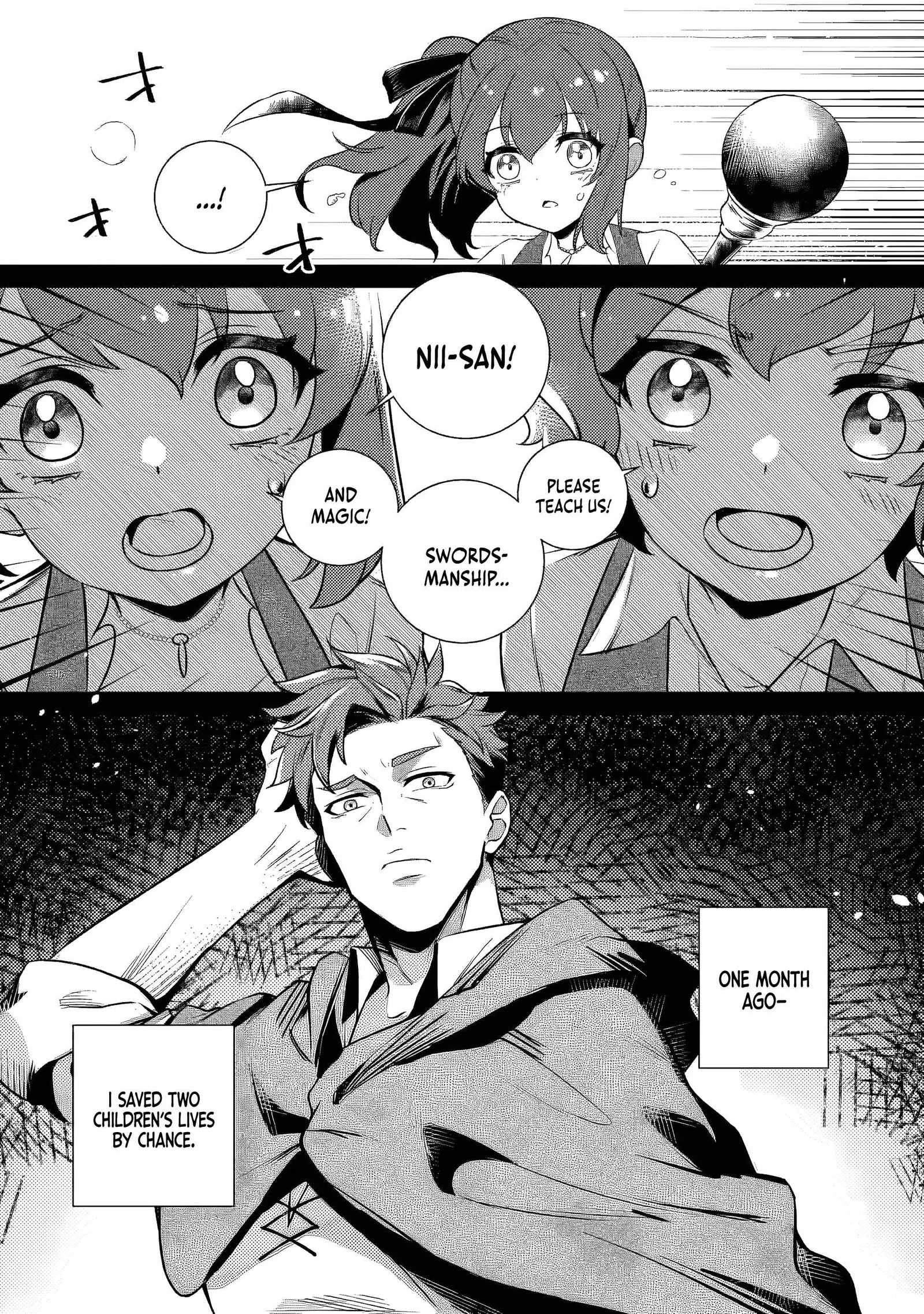 Netorare Tsuihōsareta Saikyō Kishi Danchō No Ossan, Katainaka De Eiyū Ni Matsuriagerareru Chapter 2.1 page 9