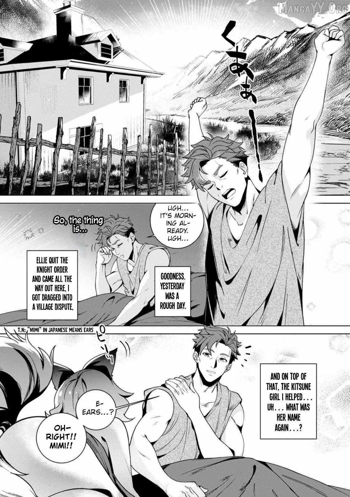 Netorare Tsuihōsareta Saikyō Kishi Danchō No Ossan, Katainaka De Eiyū Ni Matsuriagerareru Chapter 4 page 1