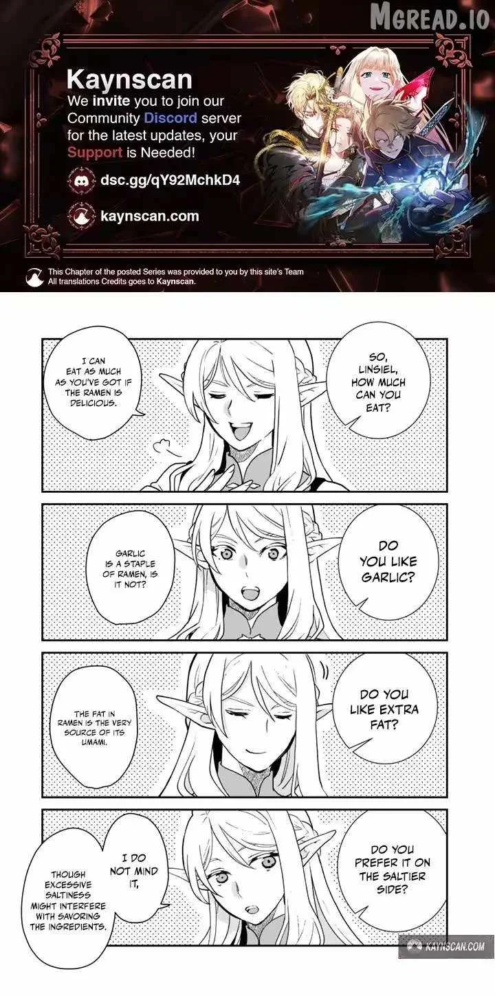Isekai Ramen Yatai Elf no Shokutsuu wa Ramen ga Tabetai Chapter 8 page 1