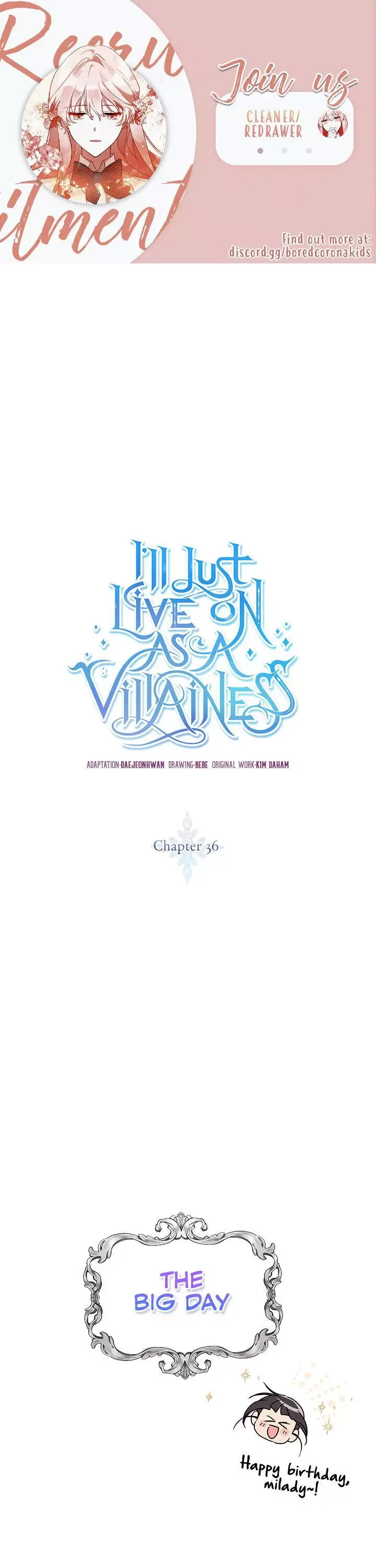 I’ll Just Live on as a Villainess Chapter 36 page 1