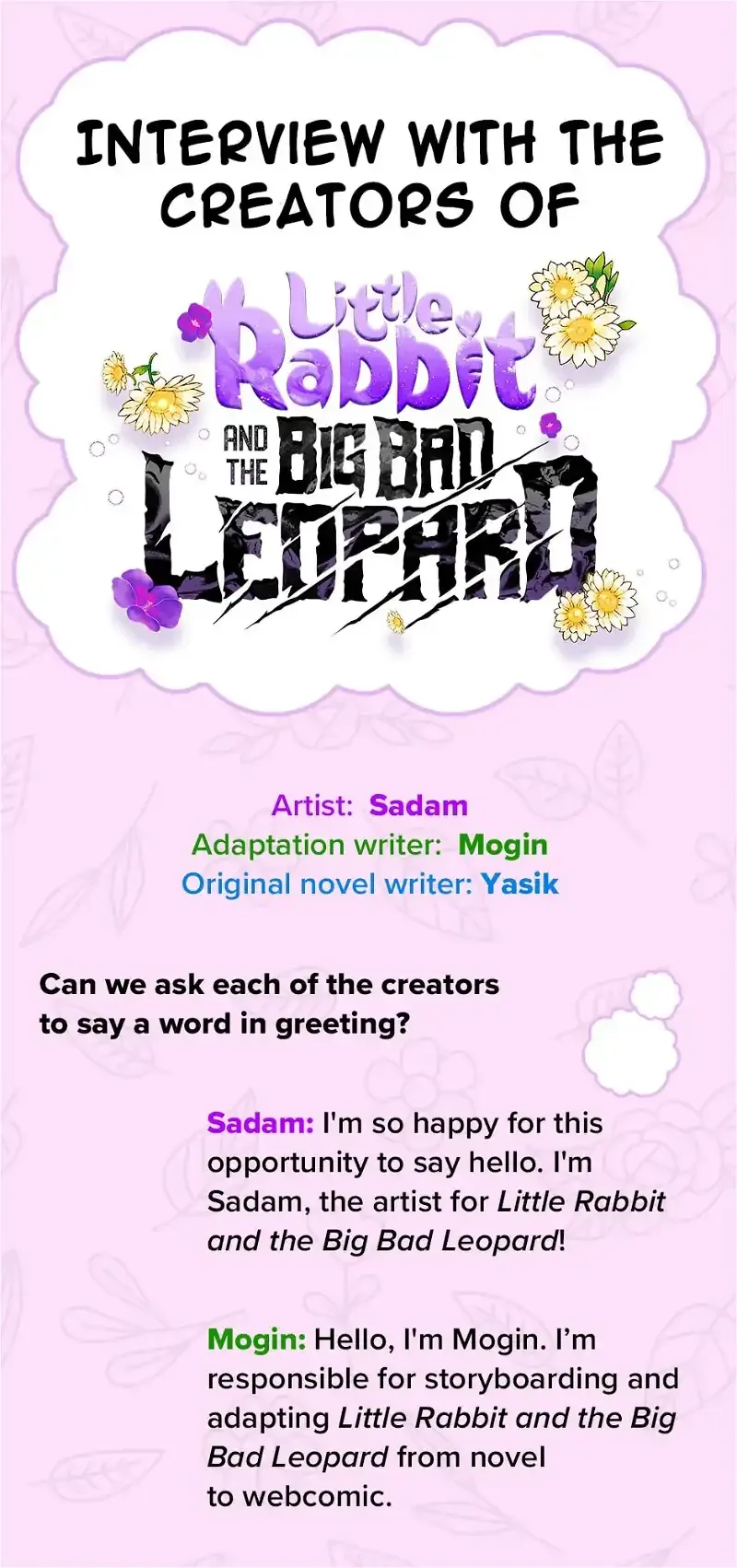 Little Rabbit and the Big Bad Leopard Chapter 61.5 page 1