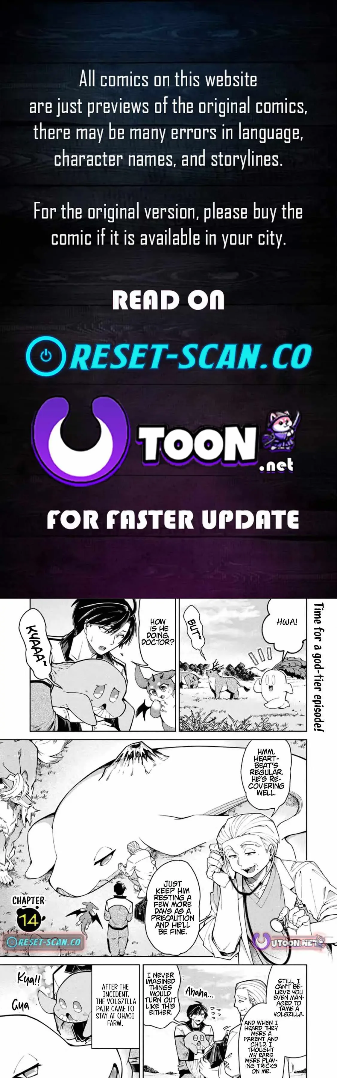 I’m an Overworked Corporate Slave, but After Being Embraced by a Dragon, I Started Streaming My Pet Life With a Tiny Dragon and Monsters on a Farm Chapter 14.1 page 1