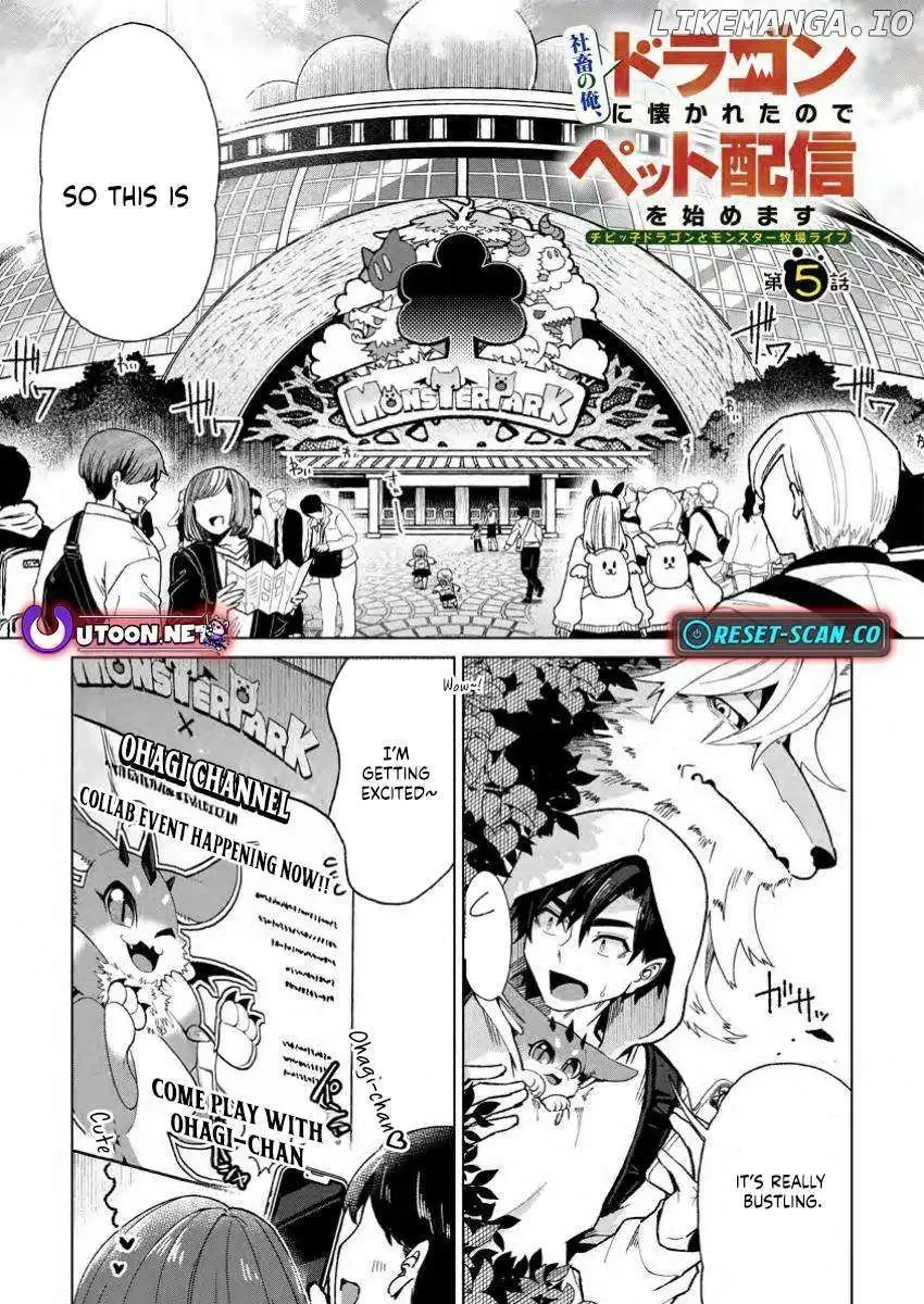 I’m an Overworked Corporate Slave, but After Being Embraced by a Dragon, I Started Streaming My Pet Life With a Tiny Dragon and Monsters on a Farm Chapter 5.1 page 1