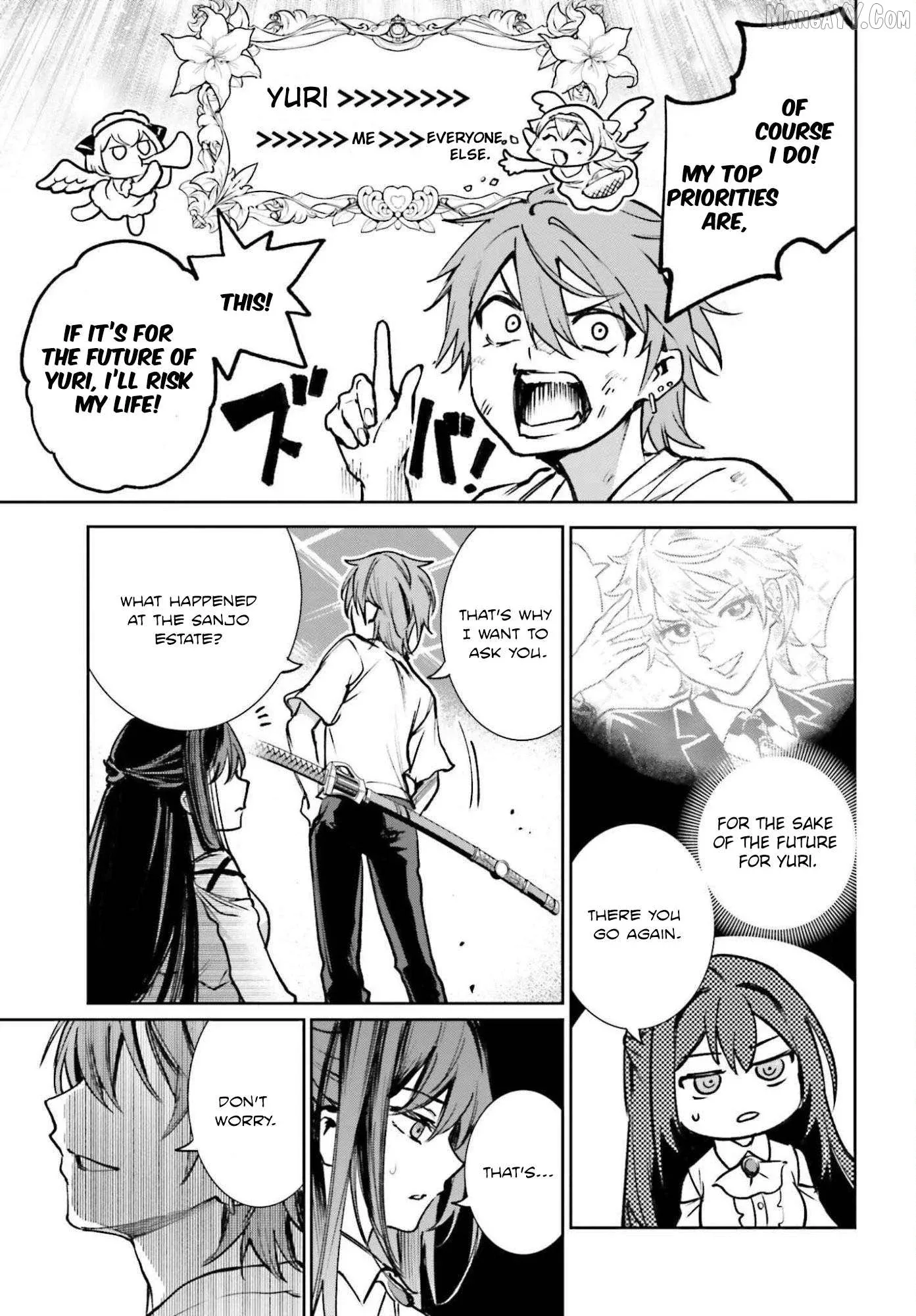 Danshi Kinsei Game Sekai de Ore ga Yarubeki Yuiitsu no Koto - Yuri no Ma ni Hasamaru Otoko to Shite Tensei shite shimaimashita Chapter 10 page 3