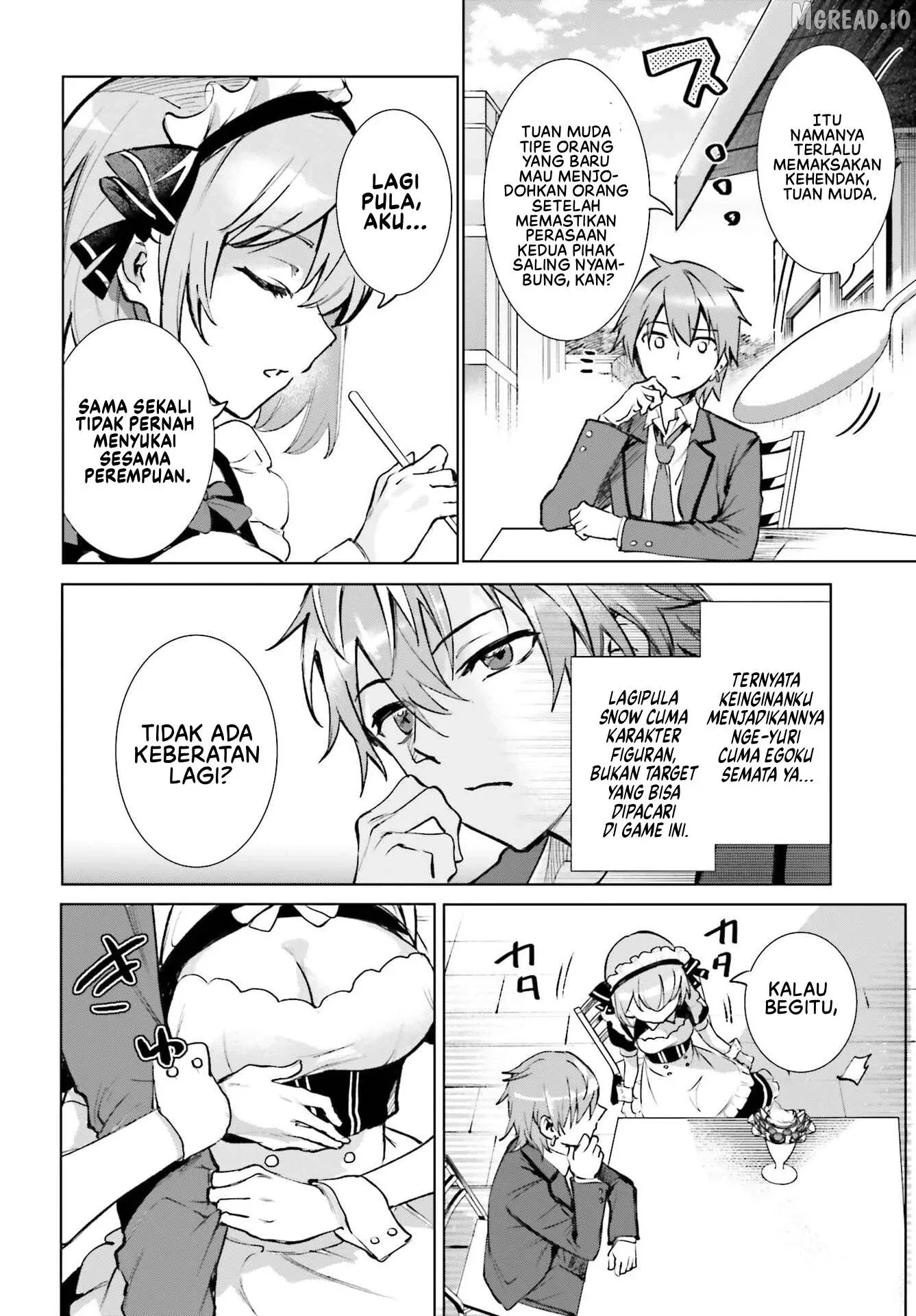 Danshi Kinsei Game Sekai de Ore ga Yarubeki Yuiitsu no Koto - Yuri no Ma ni Hasamaru Otoko to Shite Tensei shite shimaimashita Chapter 14 page 6