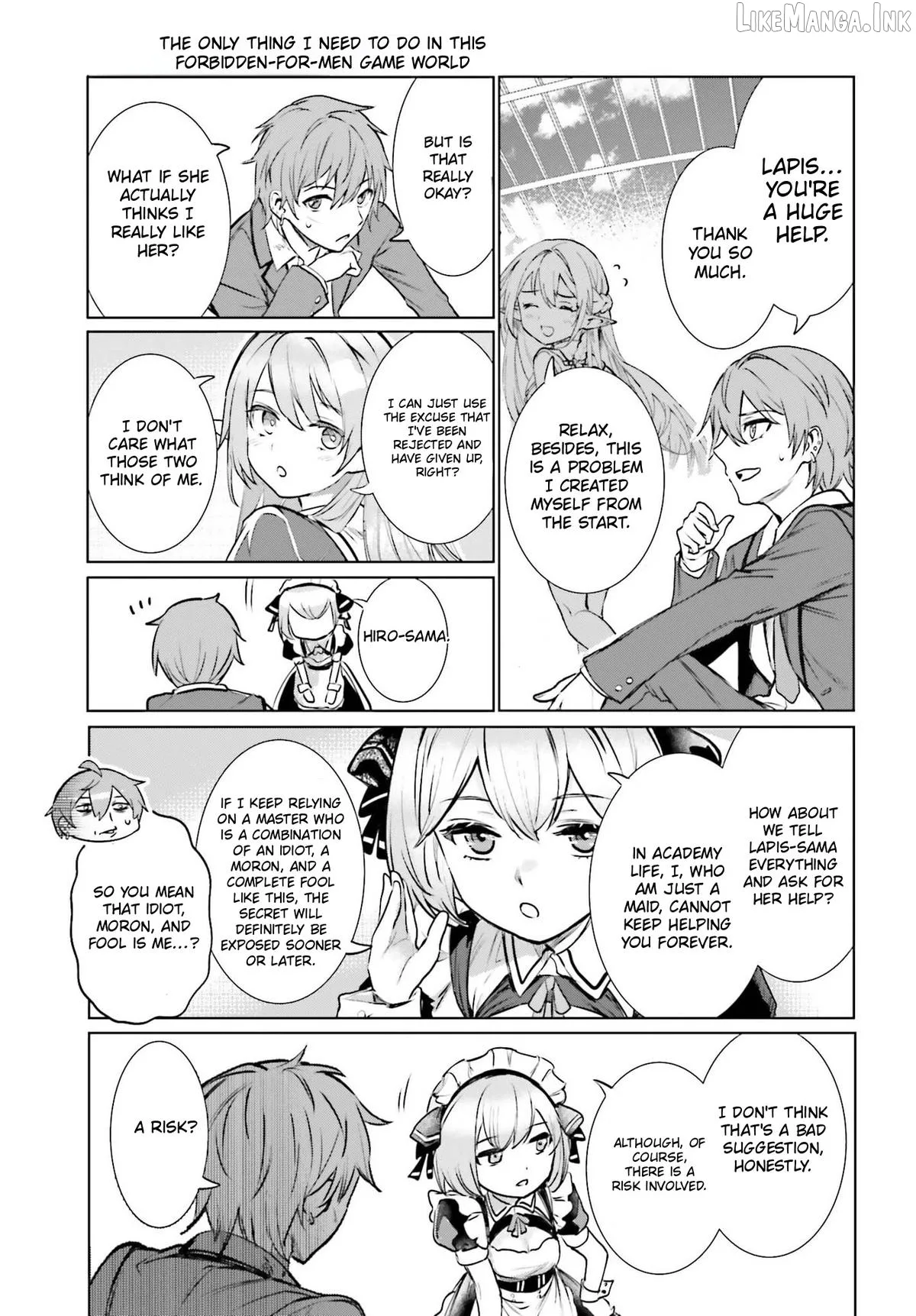 Danshi Kinsei Game Sekai de Ore ga Yarubeki Yuiitsu no Koto - Yuri no Ma ni Hasamaru Otoko to Shite Tensei shite shimaimashita Chapter 16 page 30