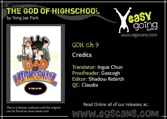 The God of High School Chapter 9 page 1