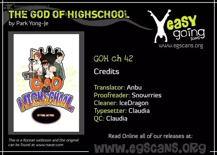 The God of High School Chapter 42 page 1