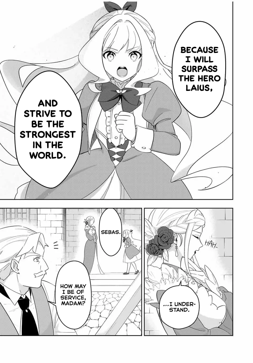 Koujo Tensei: Densetsu no Dai Madoushi (♂), Hime Kishi to Narite Densetsu no Reijou Kishidan o Tsukuri Musou Suru Chapter 1 page 44