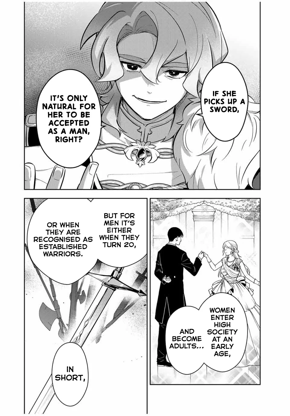 Koujo Tensei: Densetsu no Dai Madoushi (♂), Hime Kishi to Narite Densetsu no Reijou Kishidan o Tsukuri Musou Suru Chapter 3 page 18