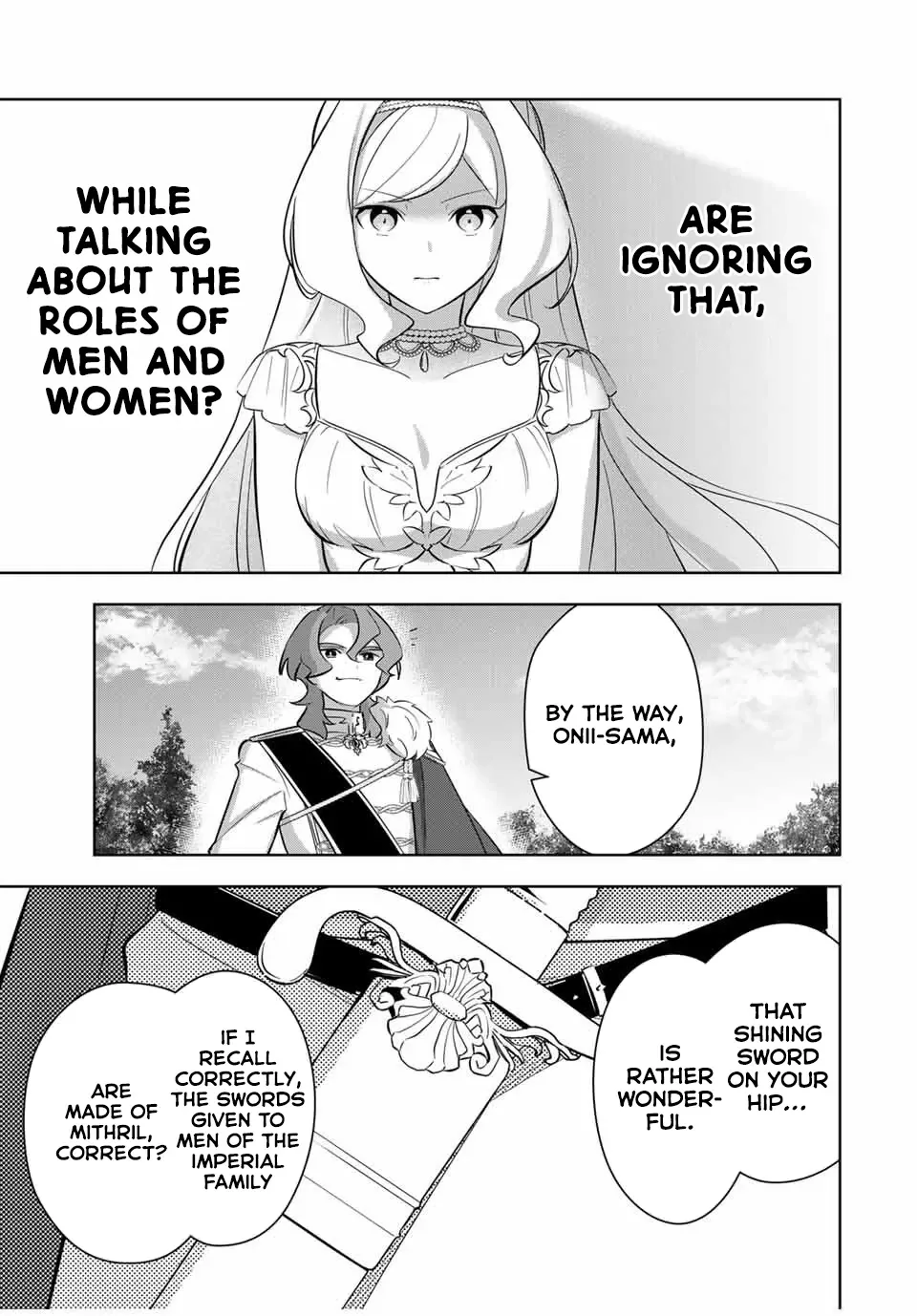 Koujo Tensei: Densetsu no Dai Madoushi (♂), Hime Kishi to Narite Densetsu no Reijou Kishidan o Tsukuri Musou Suru Chapter 3 page 21