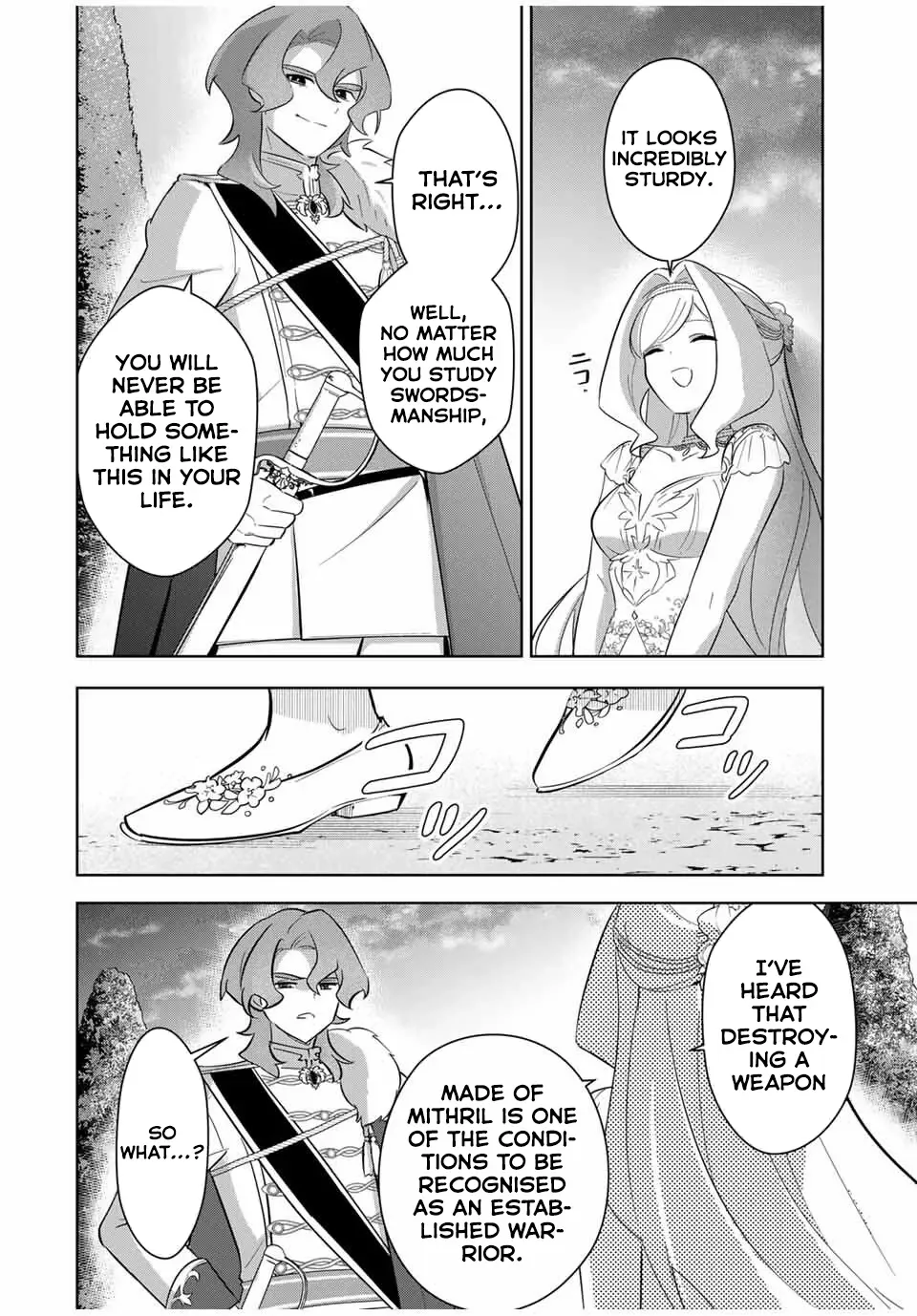 Koujo Tensei: Densetsu no Dai Madoushi (♂), Hime Kishi to Narite Densetsu no Reijou Kishidan o Tsukuri Musou Suru Chapter 3 page 22