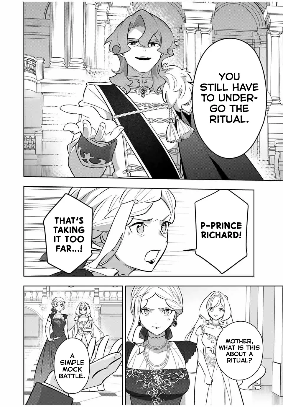 Koujo Tensei: Densetsu no Dai Madoushi (♂), Hime Kishi to Narite Densetsu no Reijou Kishidan o Tsukuri Musou Suru Chapter 4 page 6