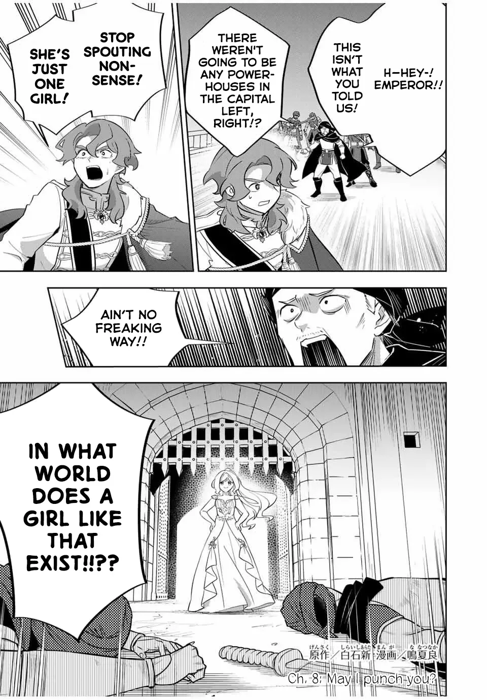 Koujo Tensei: Densetsu no Dai Madoushi (♂), Hime Kishi to Narite Densetsu no Reijou Kishidan o Tsukuri Musou Suru Chapter 8 page 1