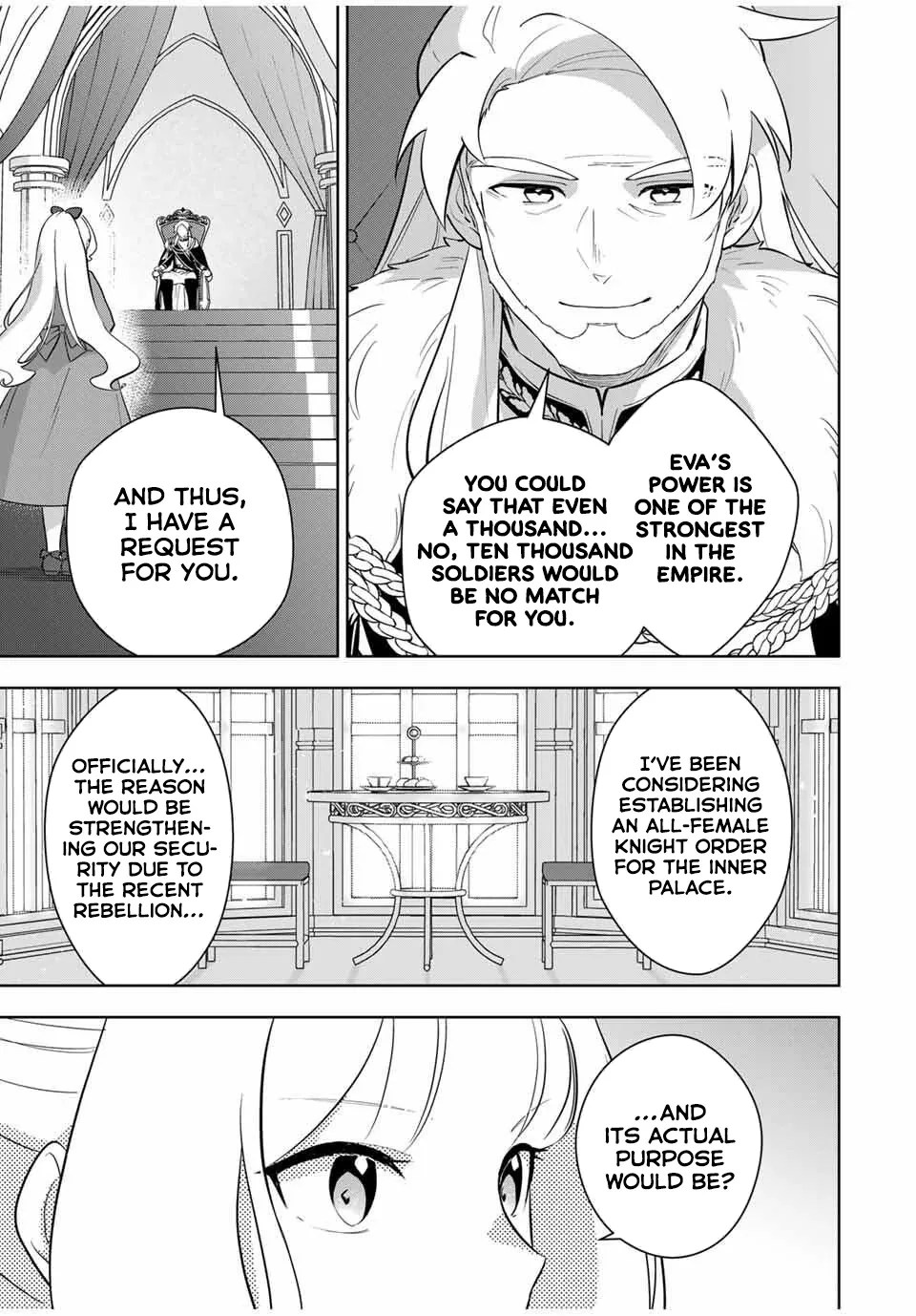 Koujo Tensei: Densetsu no Dai Madoushi (♂), Hime Kishi to Narite Densetsu no Reijou Kishidan o Tsukuri Musou Suru Chapter 8 page 13