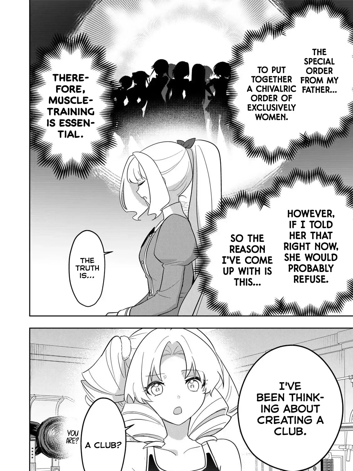 Koujo Tensei: Densetsu no Dai Madoushi (♂), Hime Kishi to Narite Densetsu no Reijou Kishidan o Tsukuri Musou Suru Chapter 15 page 19