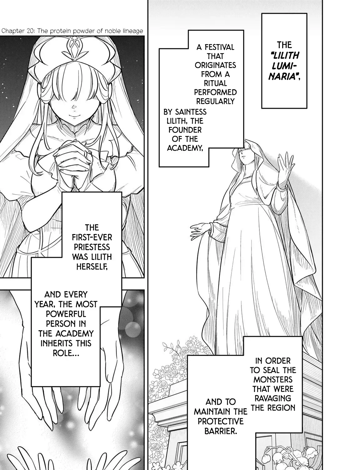 Koujo Tensei: Densetsu no Dai Madoushi (♂), Hime Kishi to Narite Densetsu no Reijou Kishidan o Tsukuri Musou Suru Chapter 20 page 1