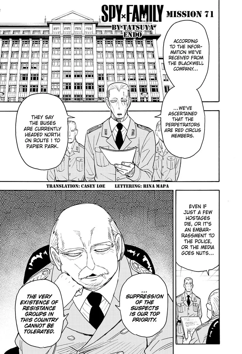 SPY x FAMILY Chapter 71 page 1