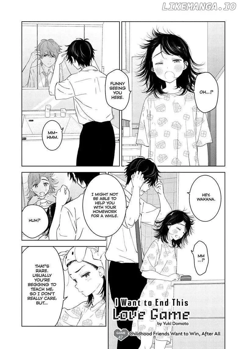 Aishiteru Game wo Owarasetai Chapter 47 page 1