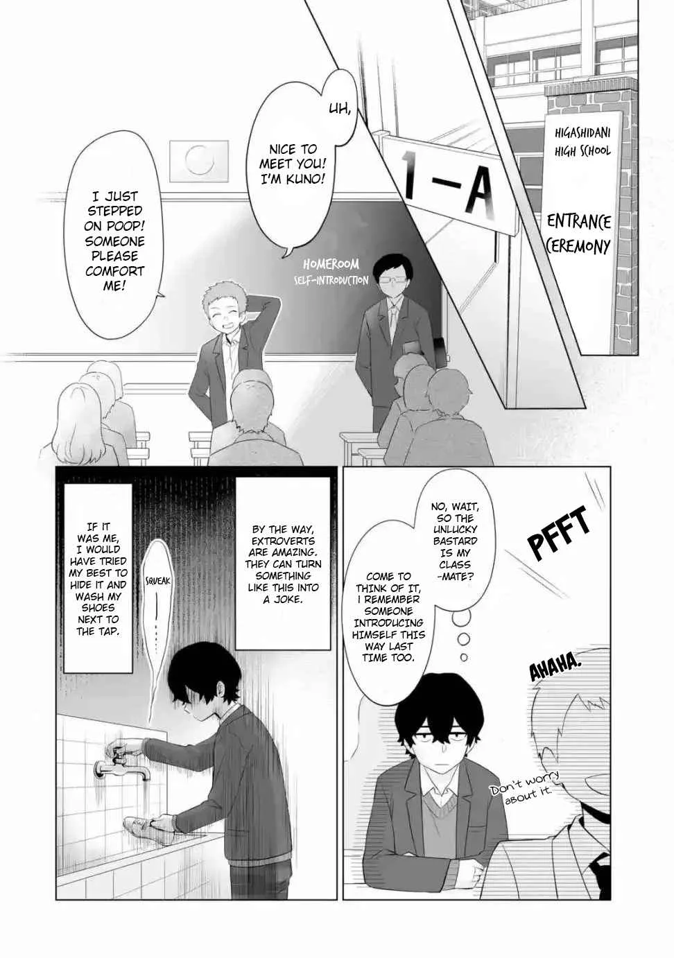 Please Leave Me Alone (For Some Reason, She Wants to Change a Lone Wolf's Helpless High School Life.) Chapter 1 page 36