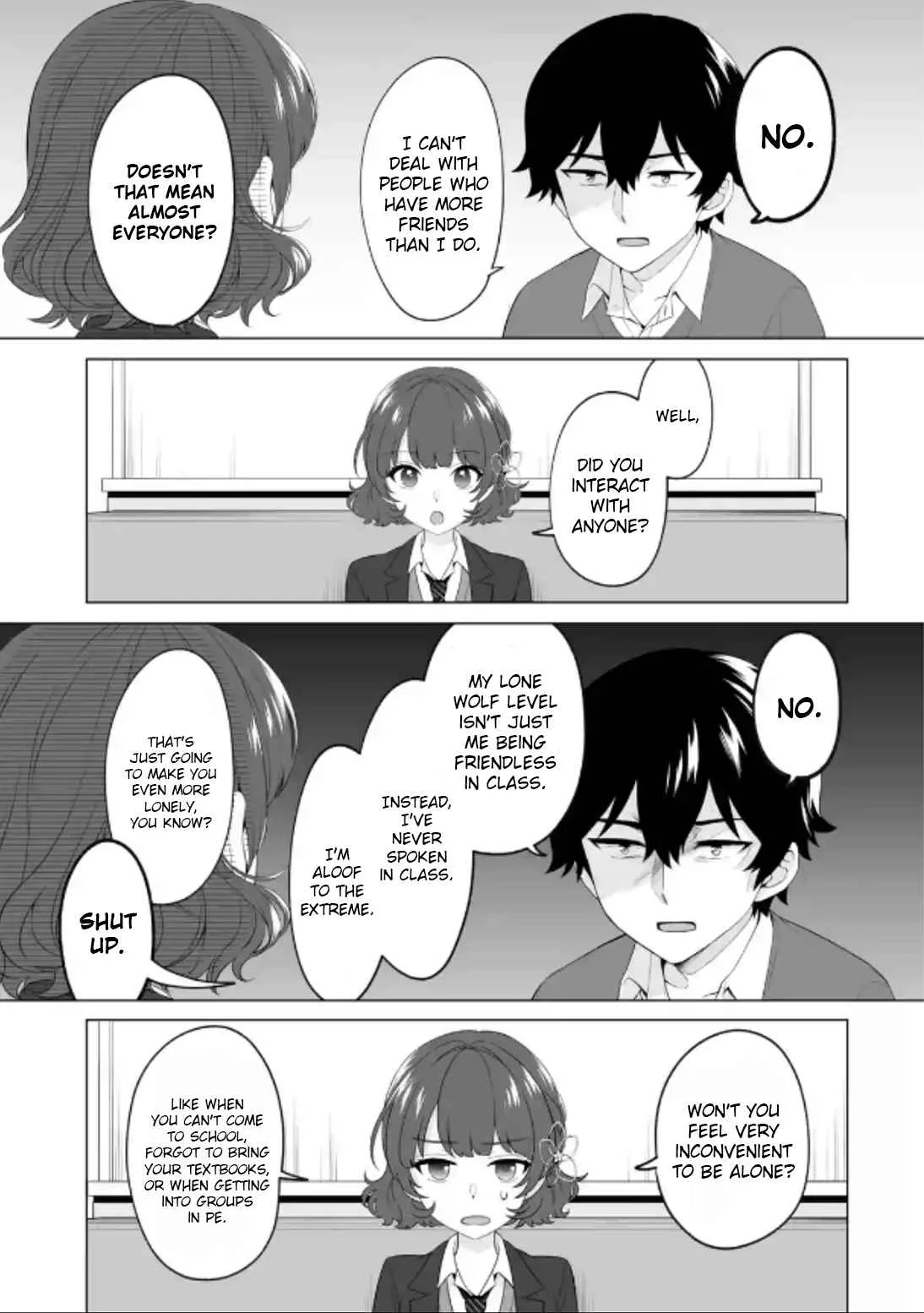 Please Leave Me Alone (For Some Reason, She Wants to Change a Lone Wolf's Helpless High School Life.) Chapter 4 page 3