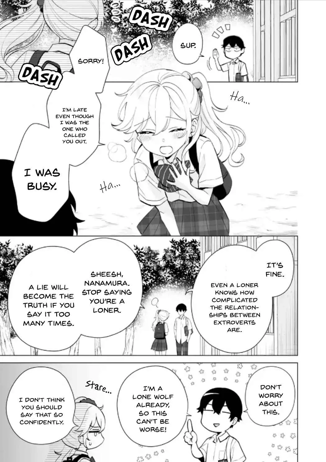 Please Leave Me Alone (For Some Reason, She Wants to Change a Lone Wolf's Helpless High School Life.) Chapter 12 page 3