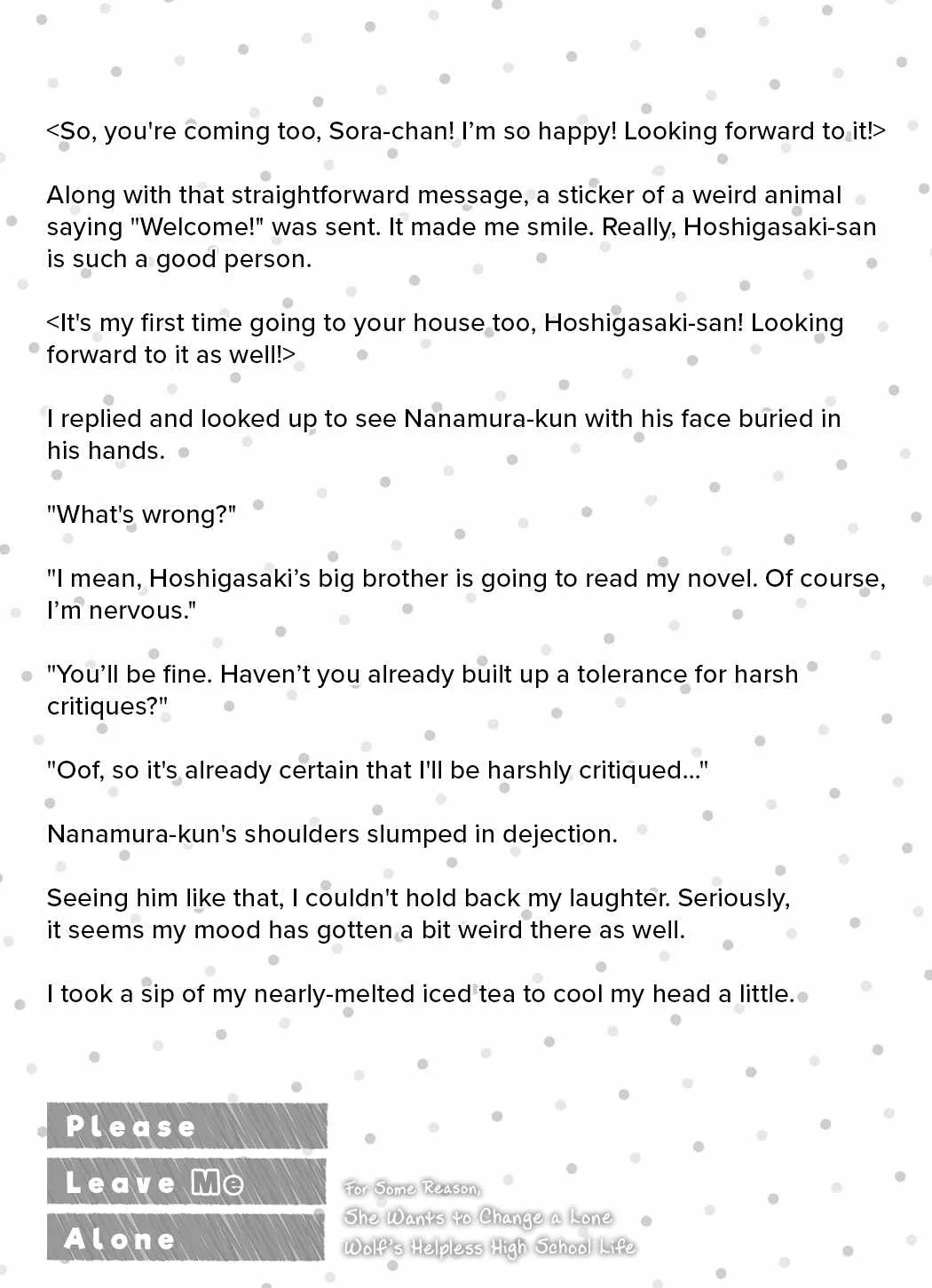 Please Leave Me Alone (For Some Reason, She Wants to Change a Lone Wolf's Helpless High School Life.) Chapter 23.5 page 11