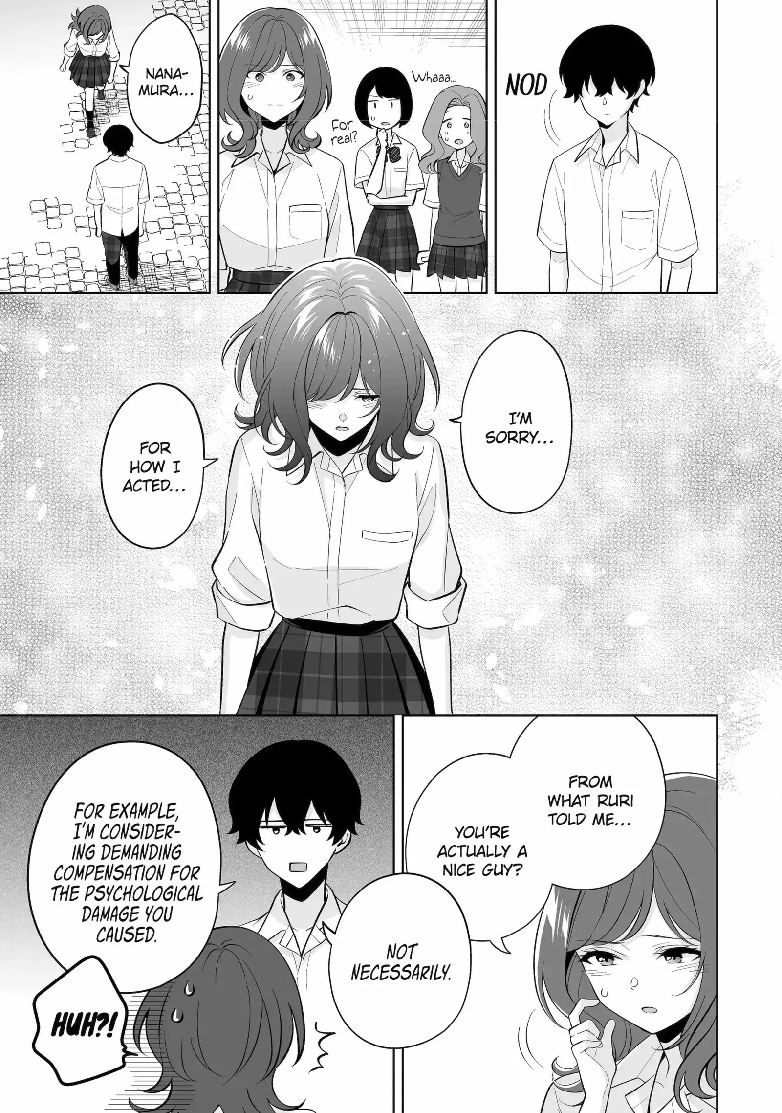 Please Leave Me Alone (For Some Reason, She Wants to Change a Lone Wolf's Helpless High School Life.) Chapter 32.2 page 7