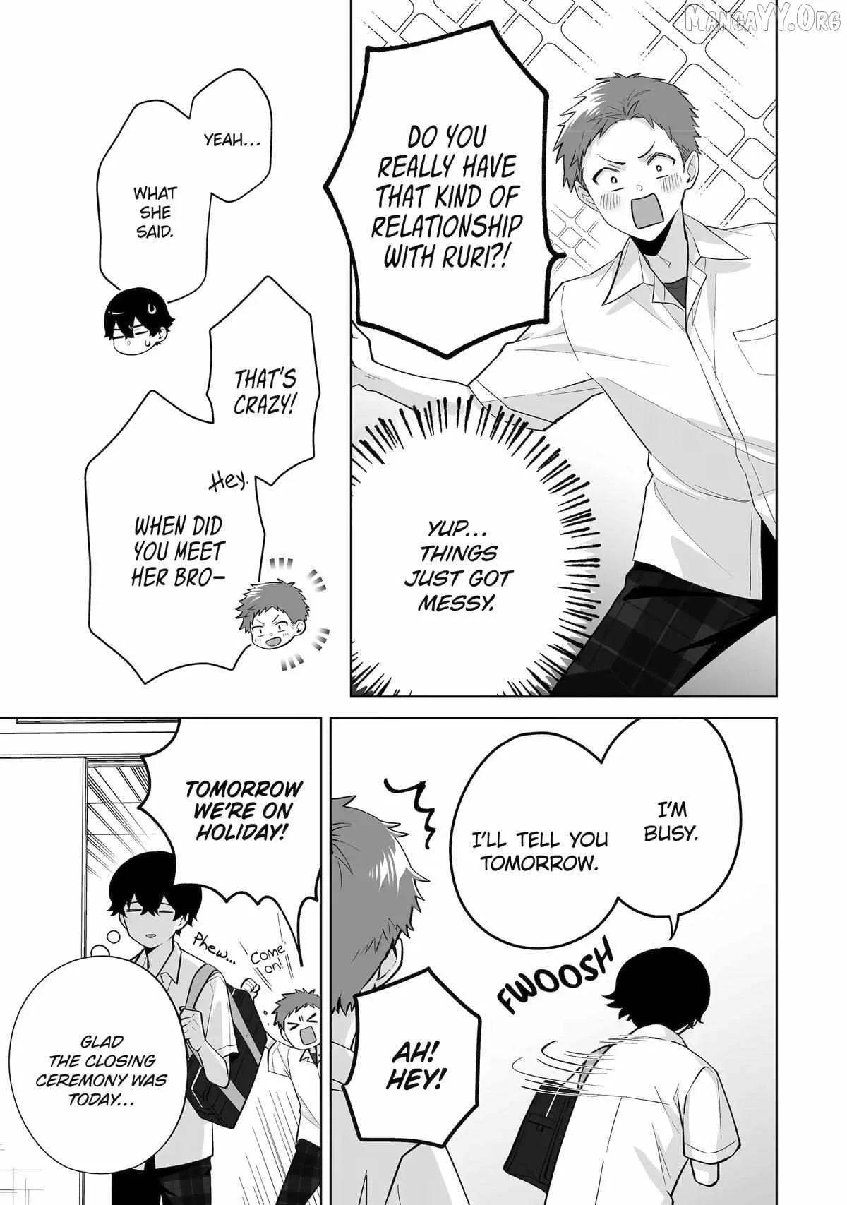 Please Leave Me Alone (For Some Reason, She Wants to Change a Lone Wolf's Helpless High School Life.) Chapter 33 page 13