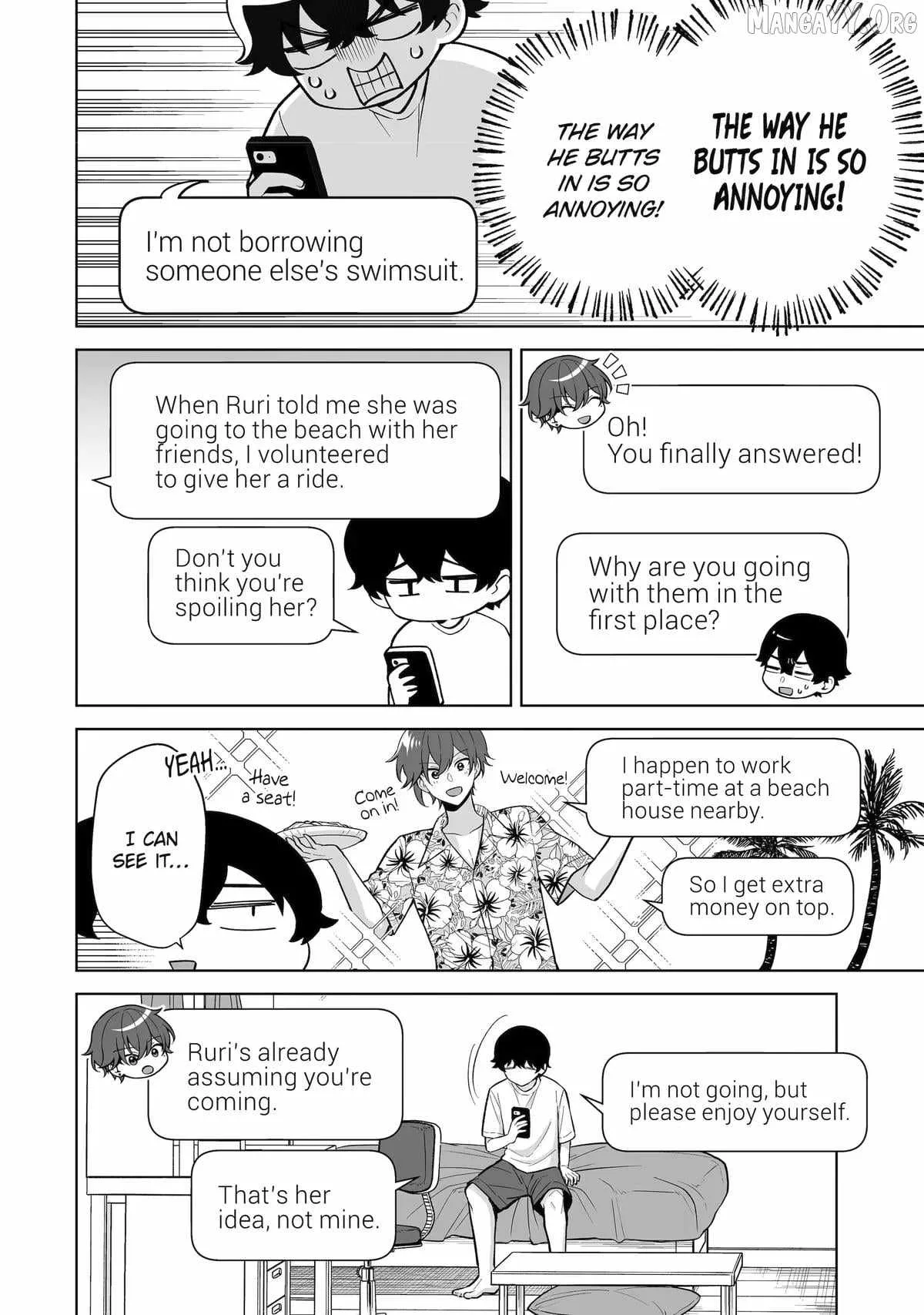 Please Leave Me Alone (For Some Reason, She Wants to Change a Lone Wolf's Helpless High School Life.) Chapter 34 page 28