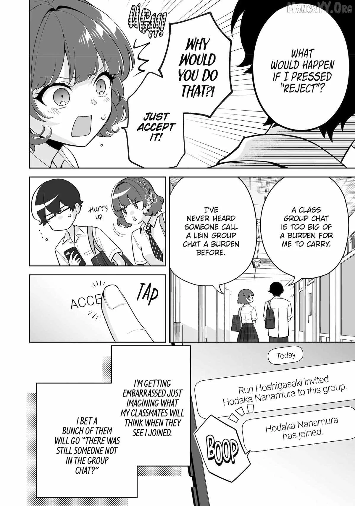 Please Leave Me Alone (For Some Reason, She Wants to Change a Lone Wolf's Helpless High School Life.) Chapter 33 page 22
