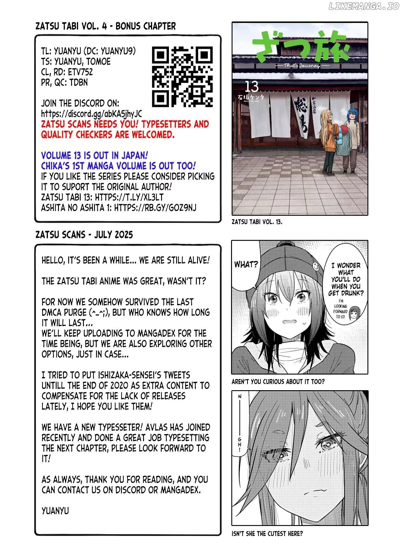 Zatsu Tabi: That's Journey Chapter 19.5 page 113