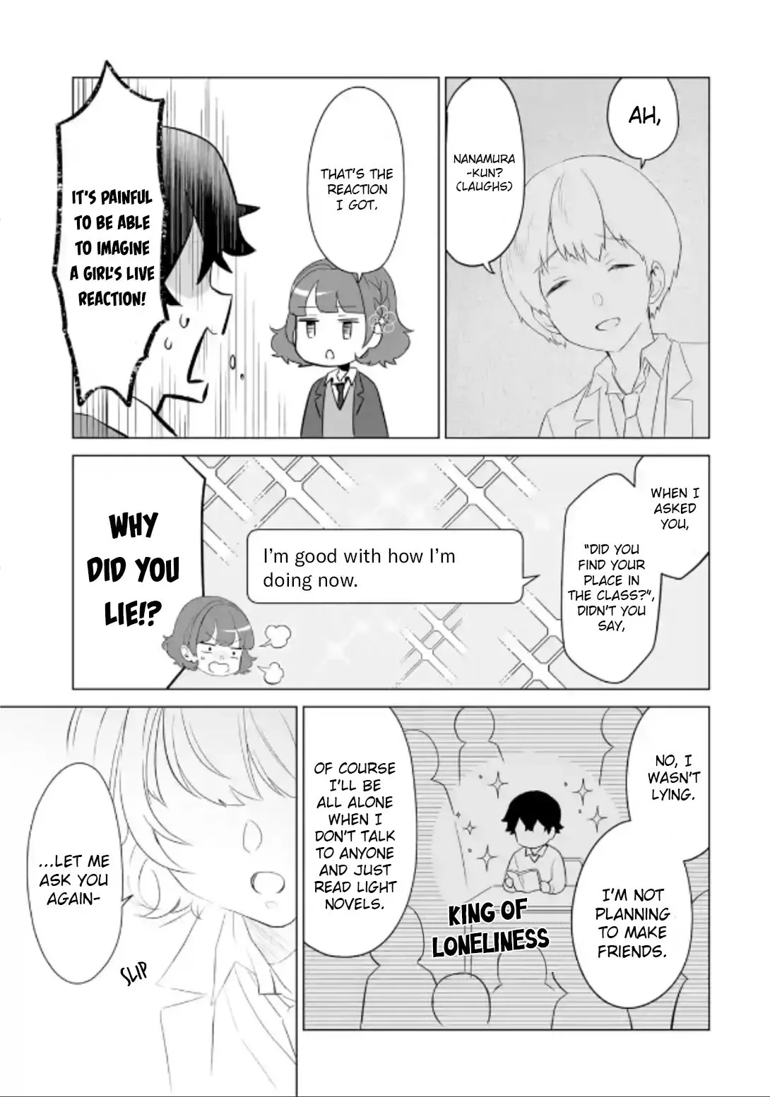 Please Leave Me Alone (For Some Reason, She Wants to Change a Lone Wolf's Helpless High School Life.) Chapter 3 page 9
