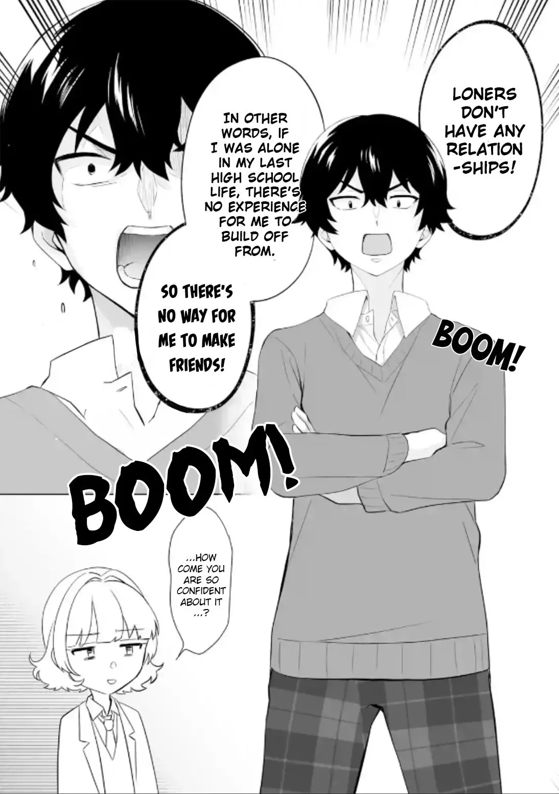 Please Leave Me Alone (For Some Reason, She Wants to Change a Lone Wolf's Helpless High School Life.) Chapter 3 page 12