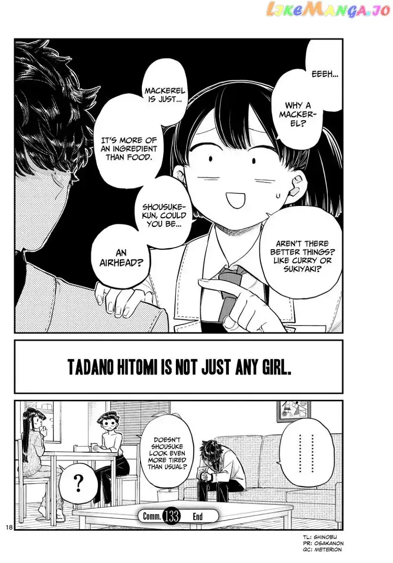 Komi-san wa Komyushou desu Chapter 133 page 18