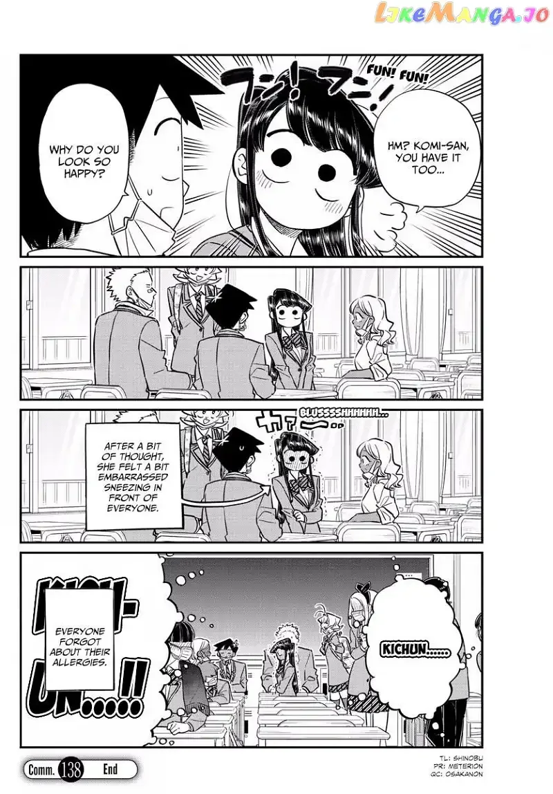 Komi-san wa Komyushou desu Chapter 138 page 8