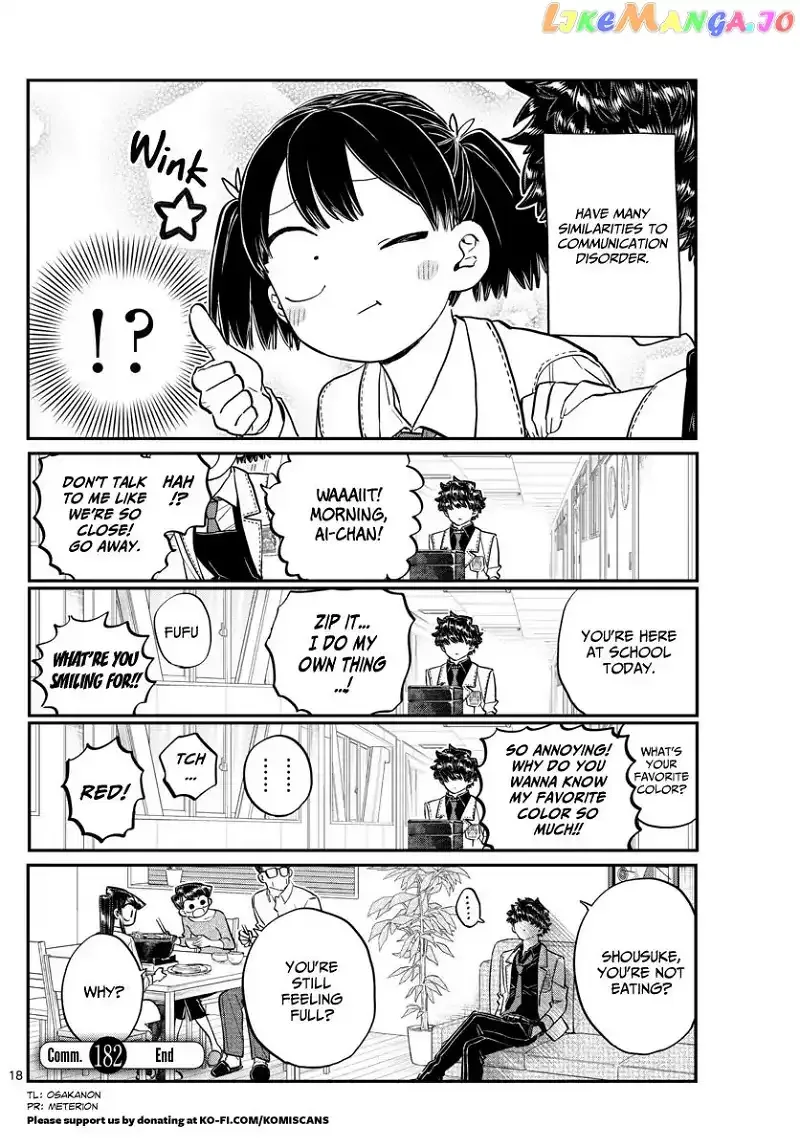 Komi-san wa Komyushou desu Chapter 182 page 18