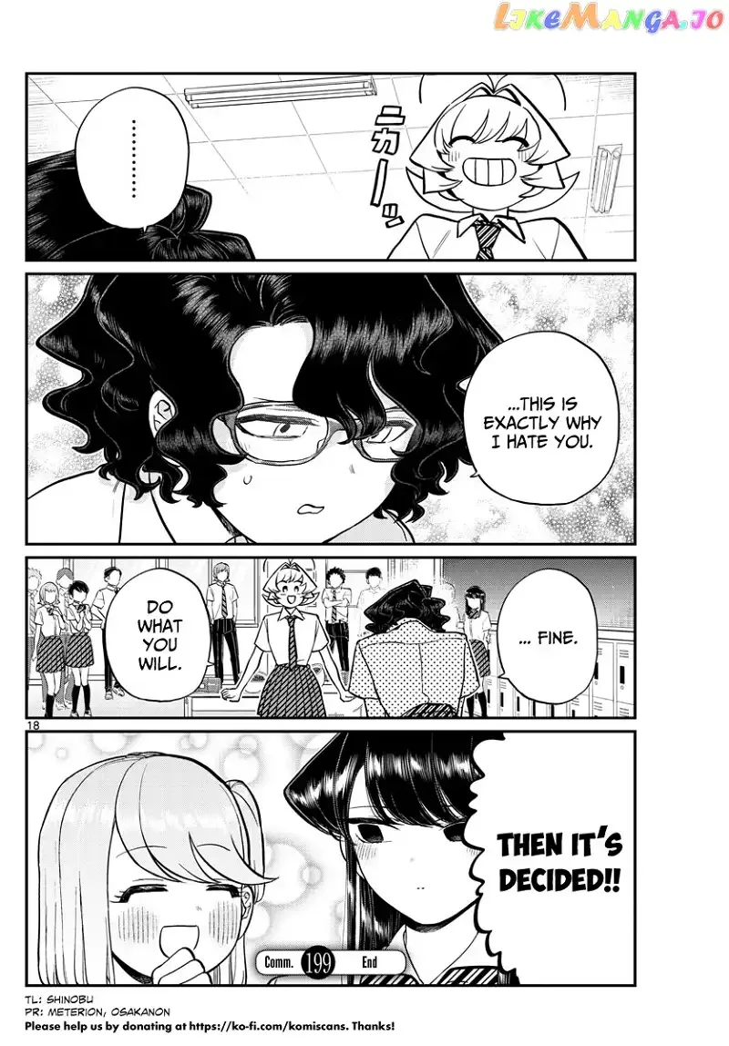 Komi-san wa Komyushou desu Chapter 199 page 18
